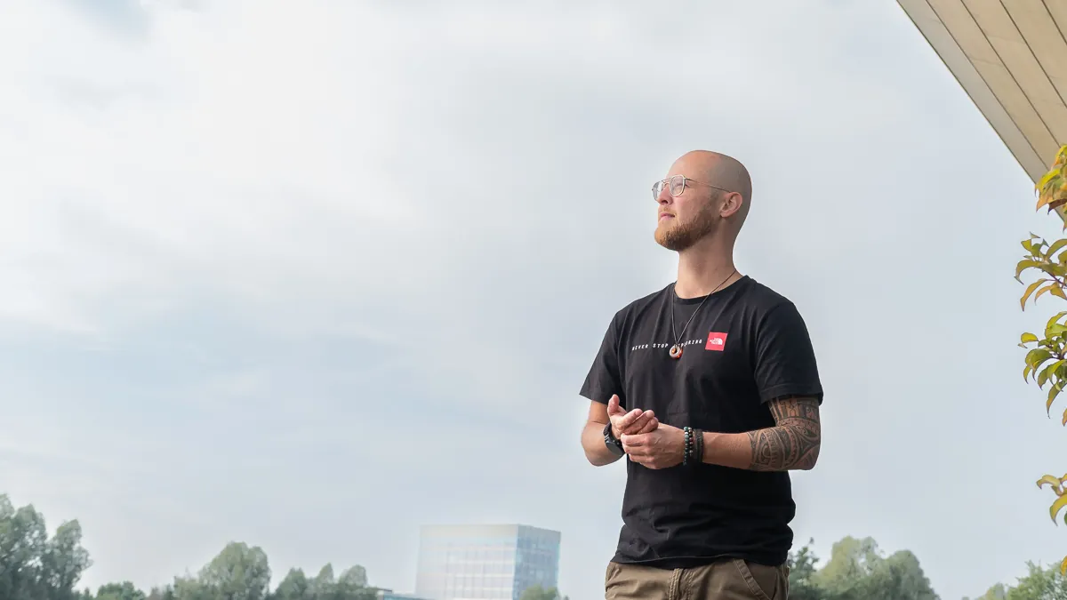 Merlijn Linschooten, fractional CMO for deep tech, at High Tech Campus Eindhoven